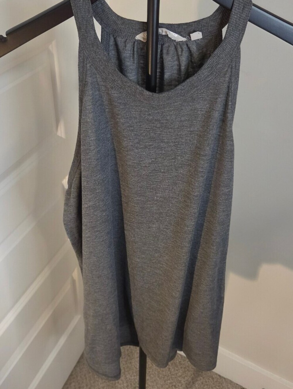 Womens Harmony Balance Gray Sleeveless Tank Top XL